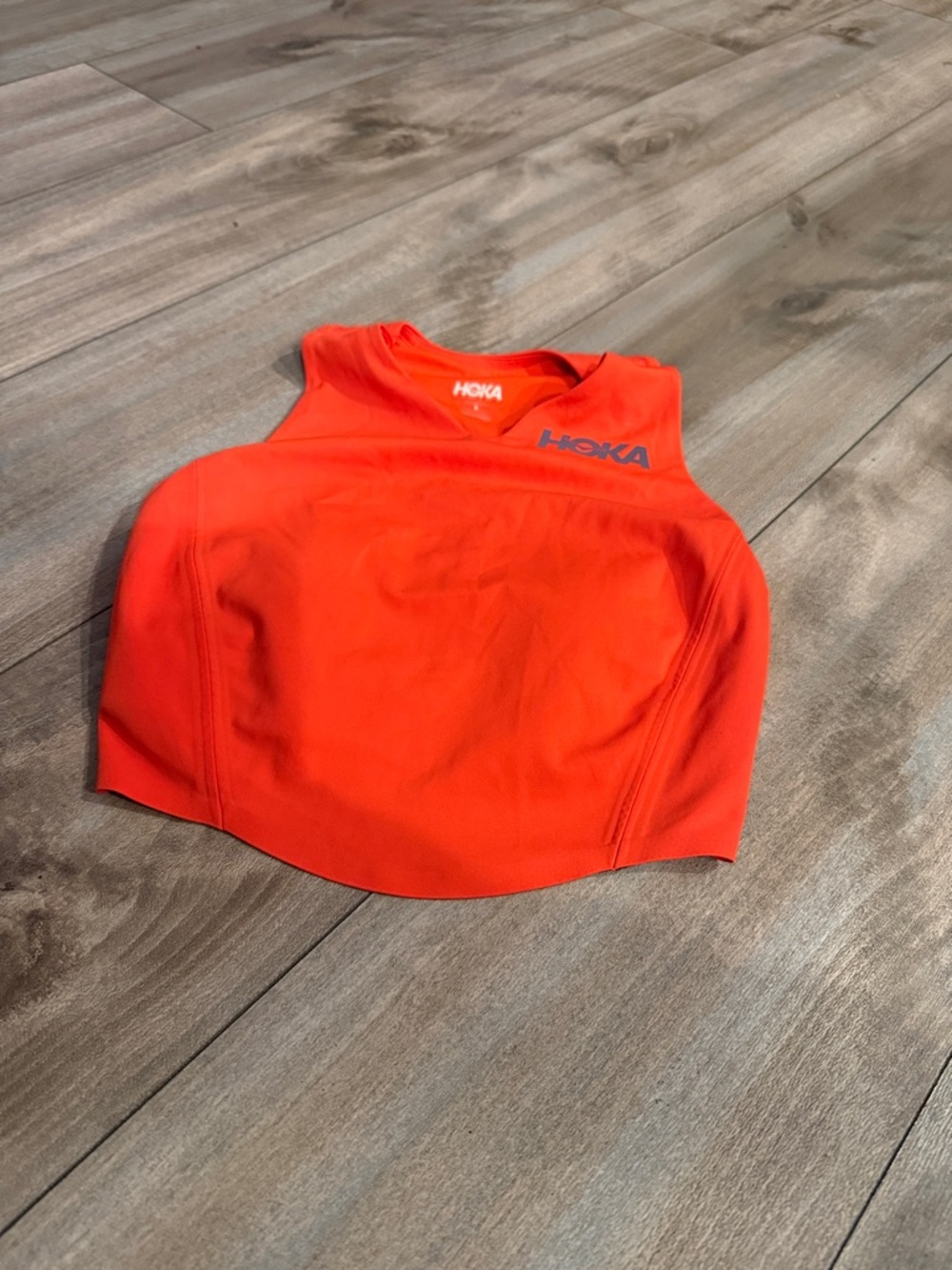 Hoka Orange Performance Crop Tank